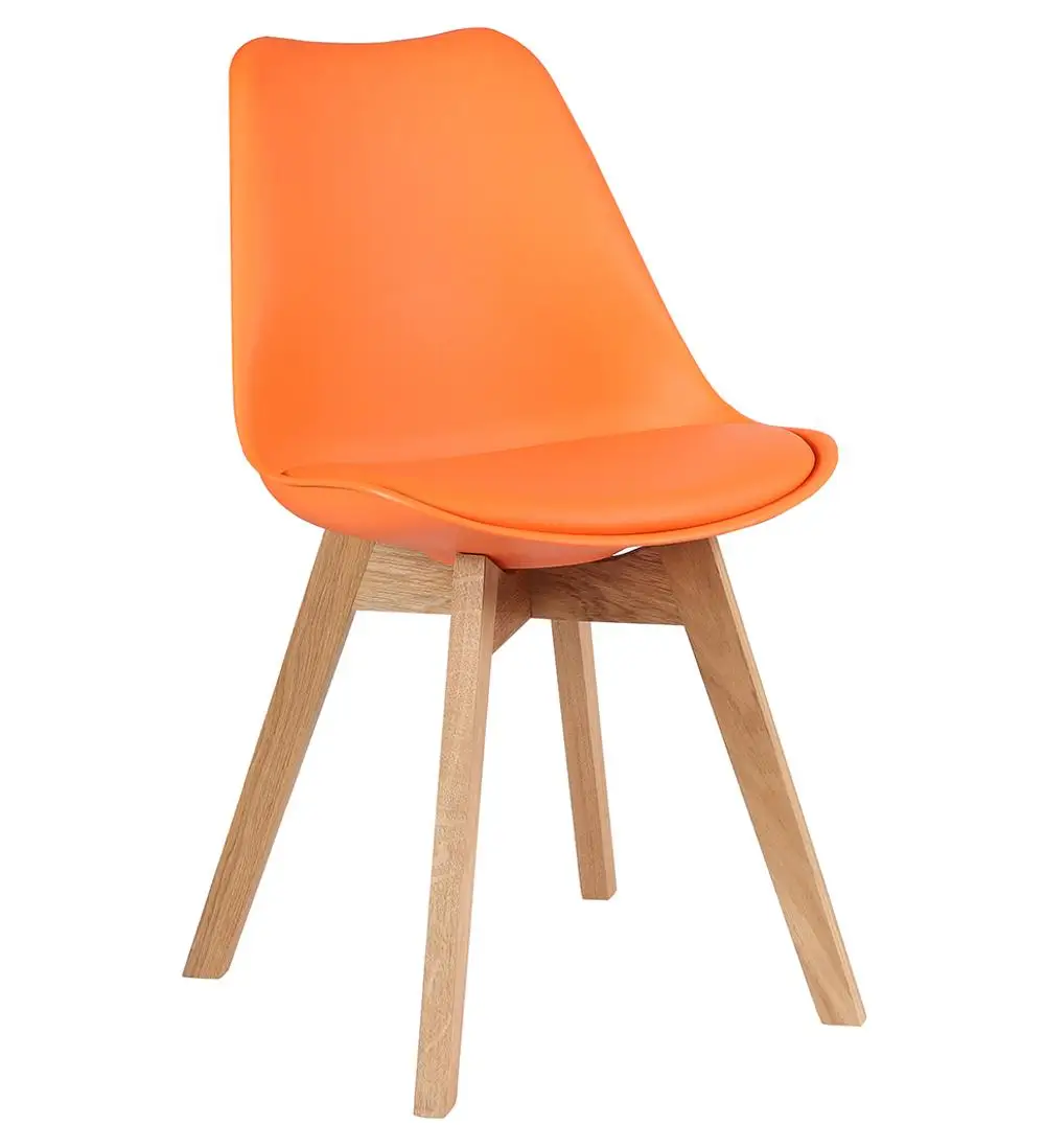 Scandinanian retro red plastic chairs dining room nordic