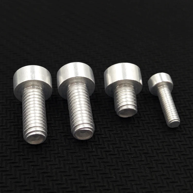 colored anodized al7075 al6063 3mm m2m3m4 allen aluminum socket head cap screw