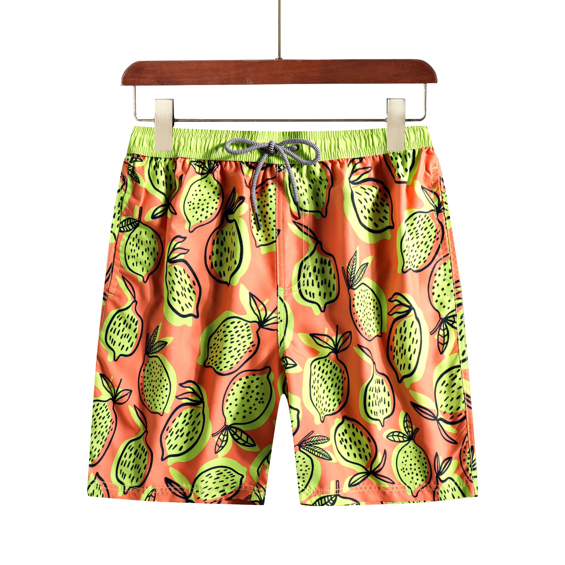 Custom Printed Sexy Mens Trunks 4 Way Stretch Tailored Swim Pants Men Beach Board Shorts