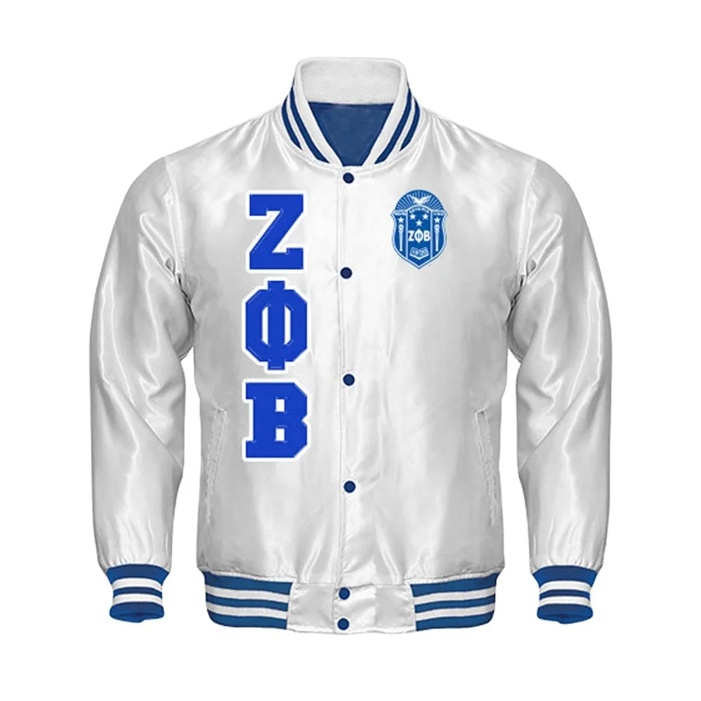 custom embroidery greek fraternity letter sorority applique logo satin jacket 100 % polyester baseball letterman bomber  jacket
