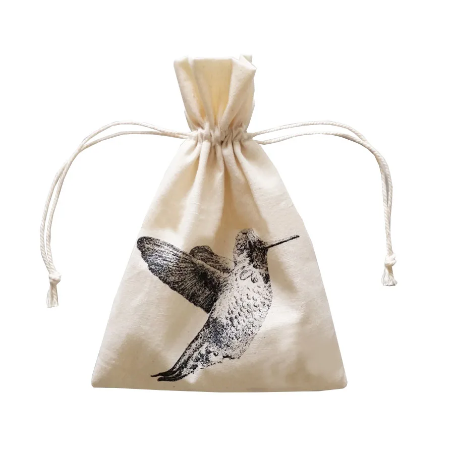 Высокое качество осотп заказное портативное хлопок в декорированном мешковиной горшке шнурок мешок для сбора пыли для кошельков
