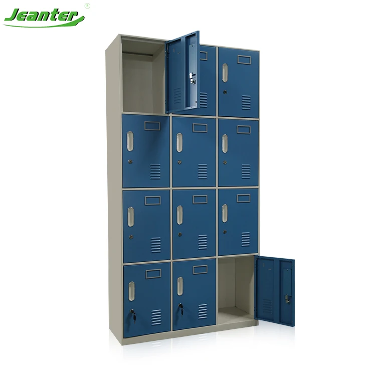 Public Places locker rooms narrow made of metal locker cabinet key lock