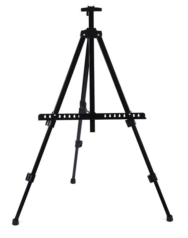 single Sided Artist Display Studio Poster stand Black finish steel easel stand metal portable display stand