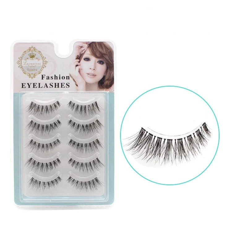 Factory Best Seller Eyelashes with Transparent Eyelashes Package 3D Silk Clear Band Korea Natural False Eyelashes Private Label