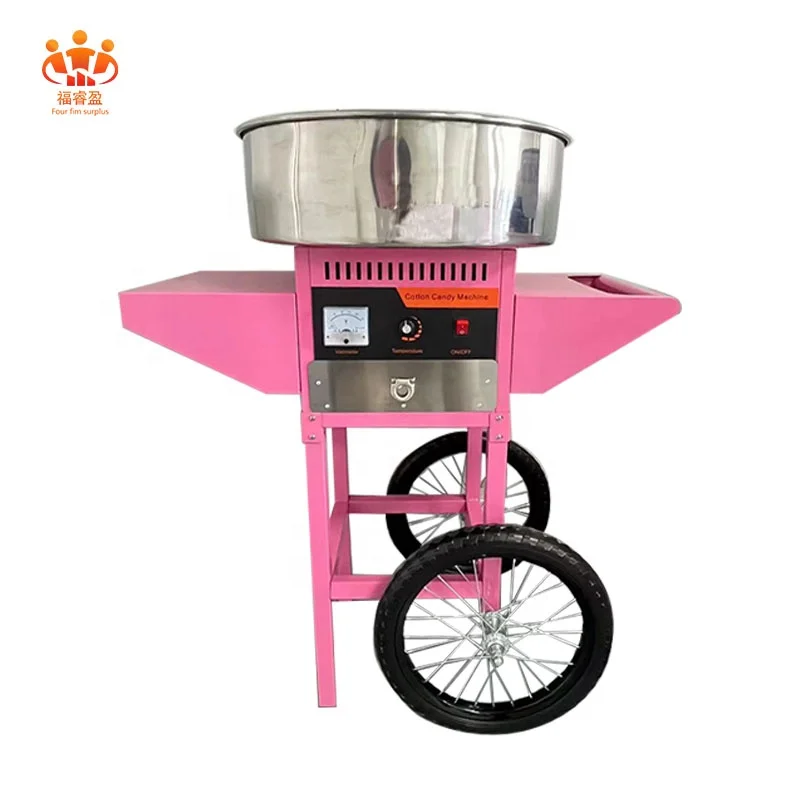 Factory direct cotton candy machine commercial automatic cart cotton candy making machine snack food machine