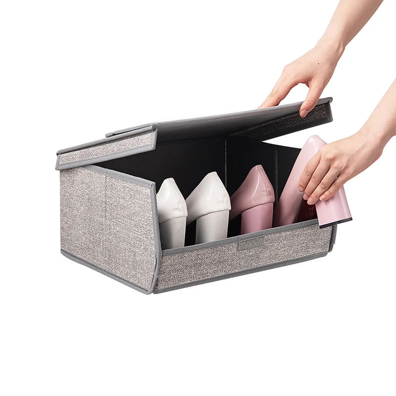 Divider home shoe with window foldable Under Bed Dustproof shoe organizer