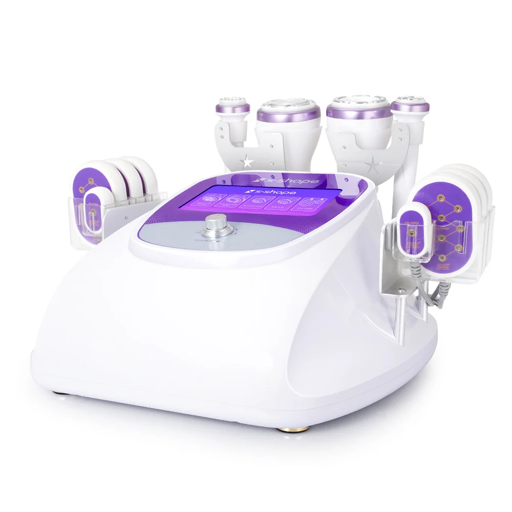 Wholesale 5MHZ Radio Frequency Anti Aging S Shape 30K Unoisetion Cavitation Slimming Machine With 650nm Laser led Pads