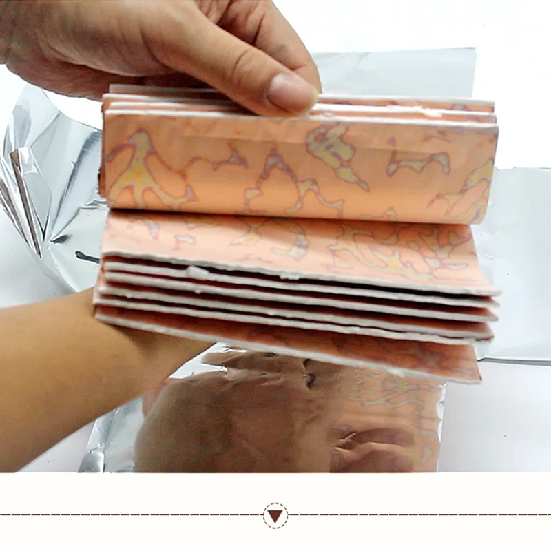 High Quality 50 sheets/booklet 14X14cm variegated leaf colorful gilding coral color foil