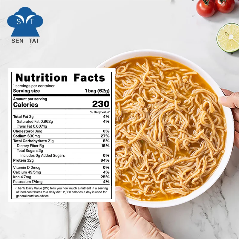 High Protein Plant-based Vegan Vegetarian Air Dried Healthy Instant Ramen Noodle With Chicken Flavor