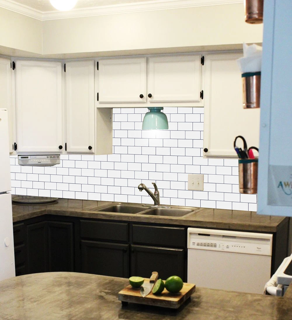 Vivid Tiles 2.5mm Thickness Peel and Stick  Backsplash Wall Sticker for Kitchen Bathroom Showroom Waterproof