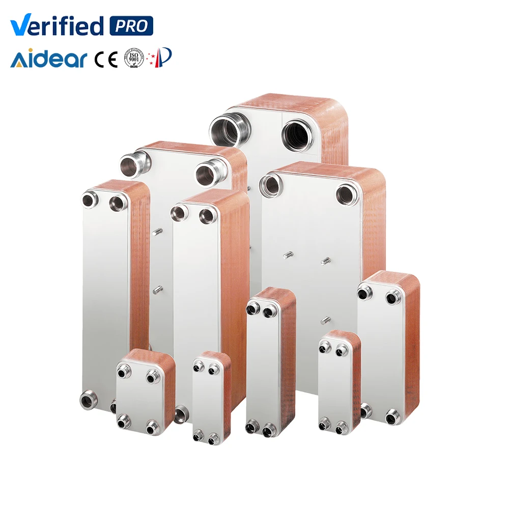 Aidear Customized Copper Brazed Plate Heat Exchanger for use with Outdoor Wood Boilers