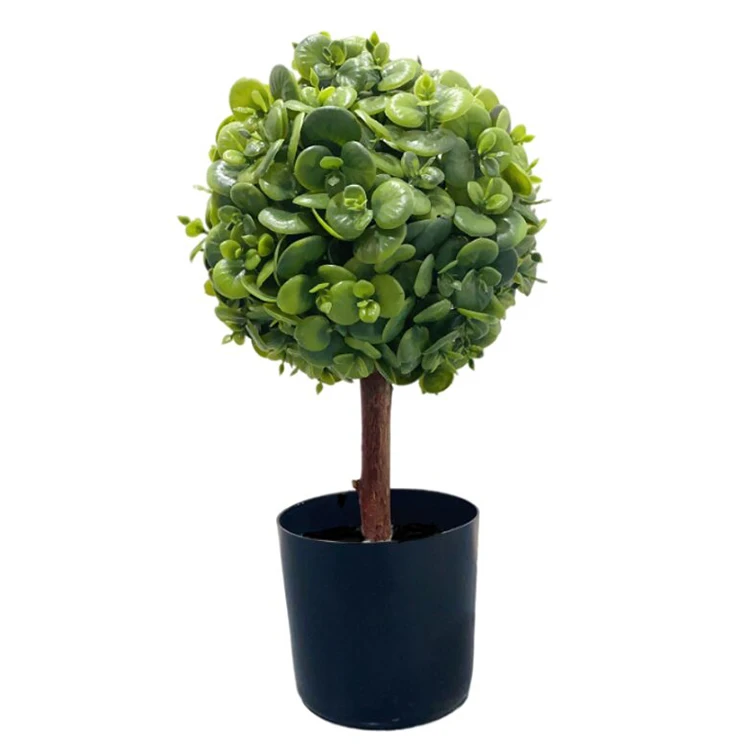 2021 Hot sale Topiary Plastic Boxwood Grass Ball Artificial Tree With Wonderful Design Office Simulation Gift & Crafts
