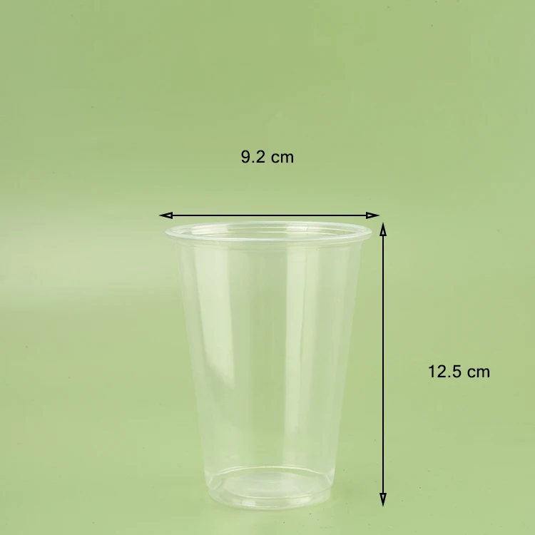 Wholesale Printed Logo Disposable Transparent Plastic Drinking Cups 500CC Custom Plastic Cups PP For Drink