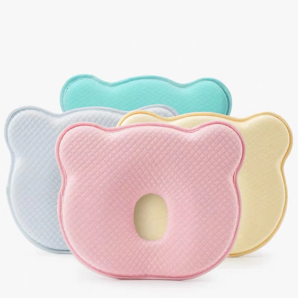 Best Selling Bear Pattern Baby Pillow Memory Foam Newborn Baby Pillows Multifunctional Dropship