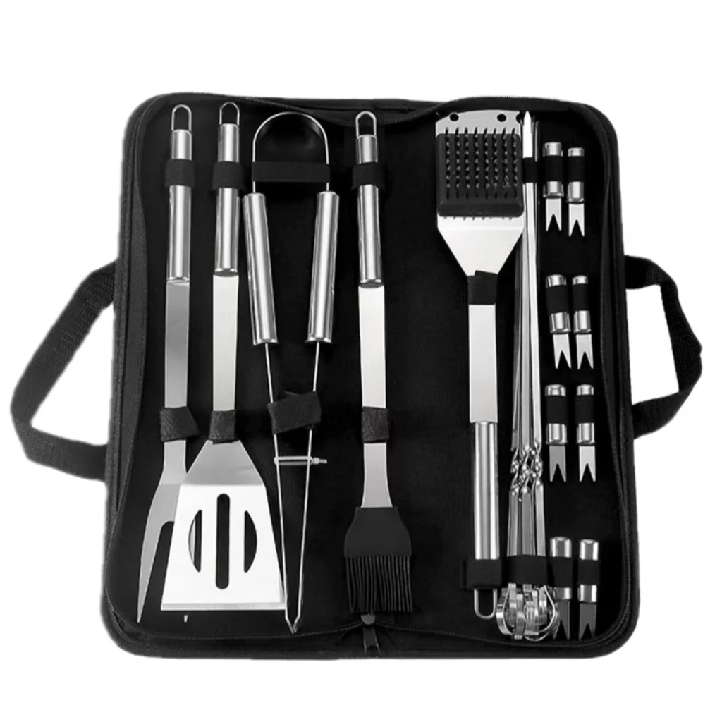 21 Pieces  BBQ Grill Set Barbecue assistant handbag  Outdoor Set