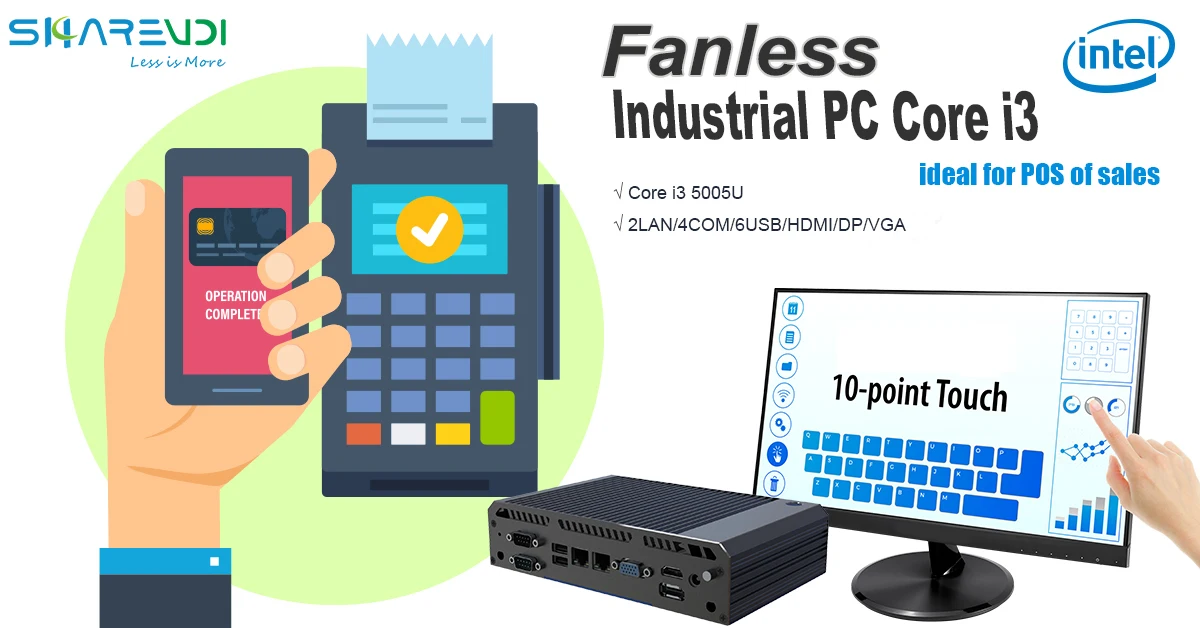 Industrial Micro PC 3.5 inches fanless X86 Single Board Computer