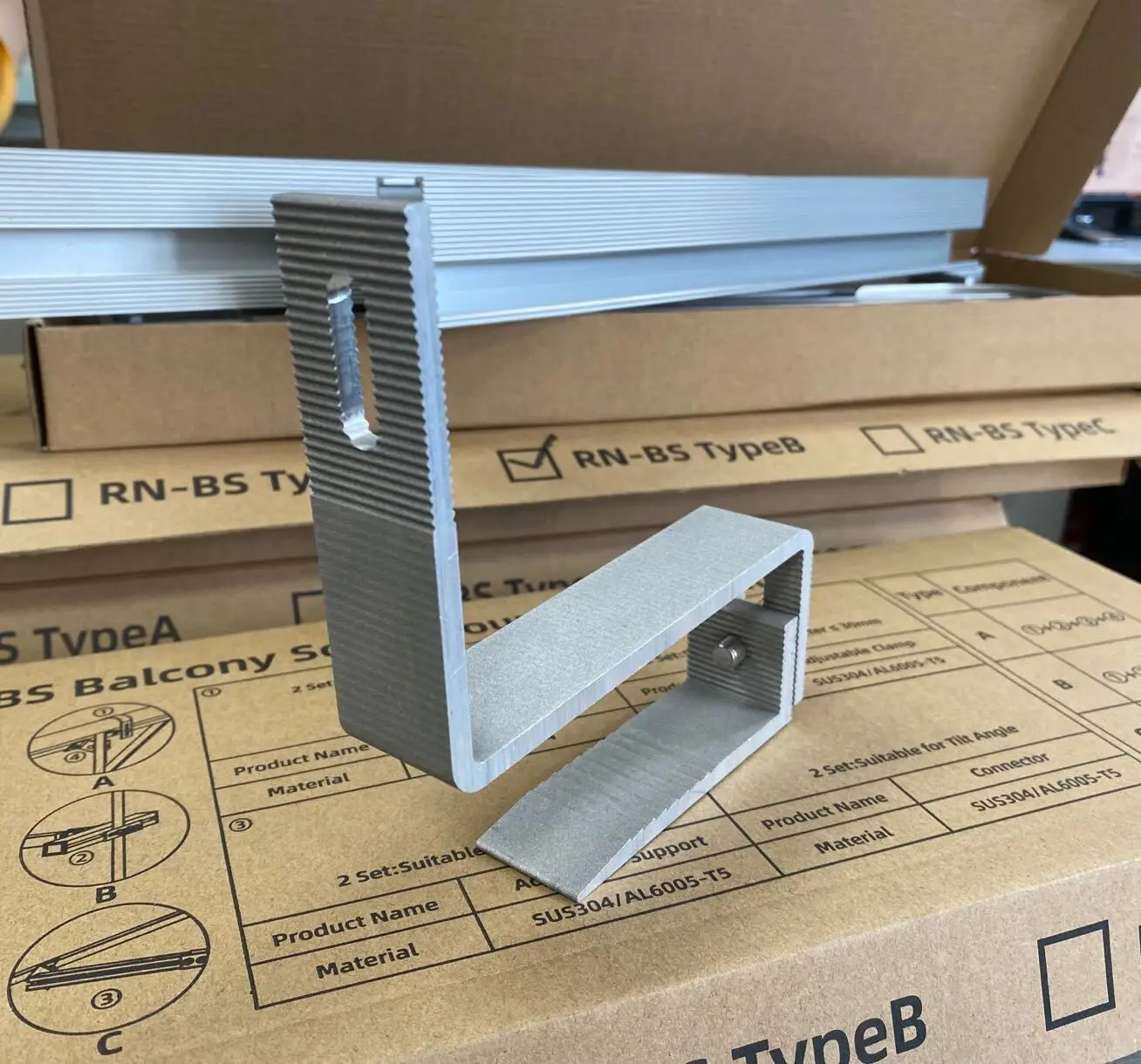 Wholesale adjustable PV Solar Aluminum Roof Hook For PV Tile Roof Mounting ajustable hook solar pitched tile