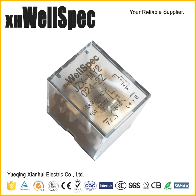 Релейный модуль 36v dc реле JZX-MY2 024-2Z 10A PCB 8 контактов