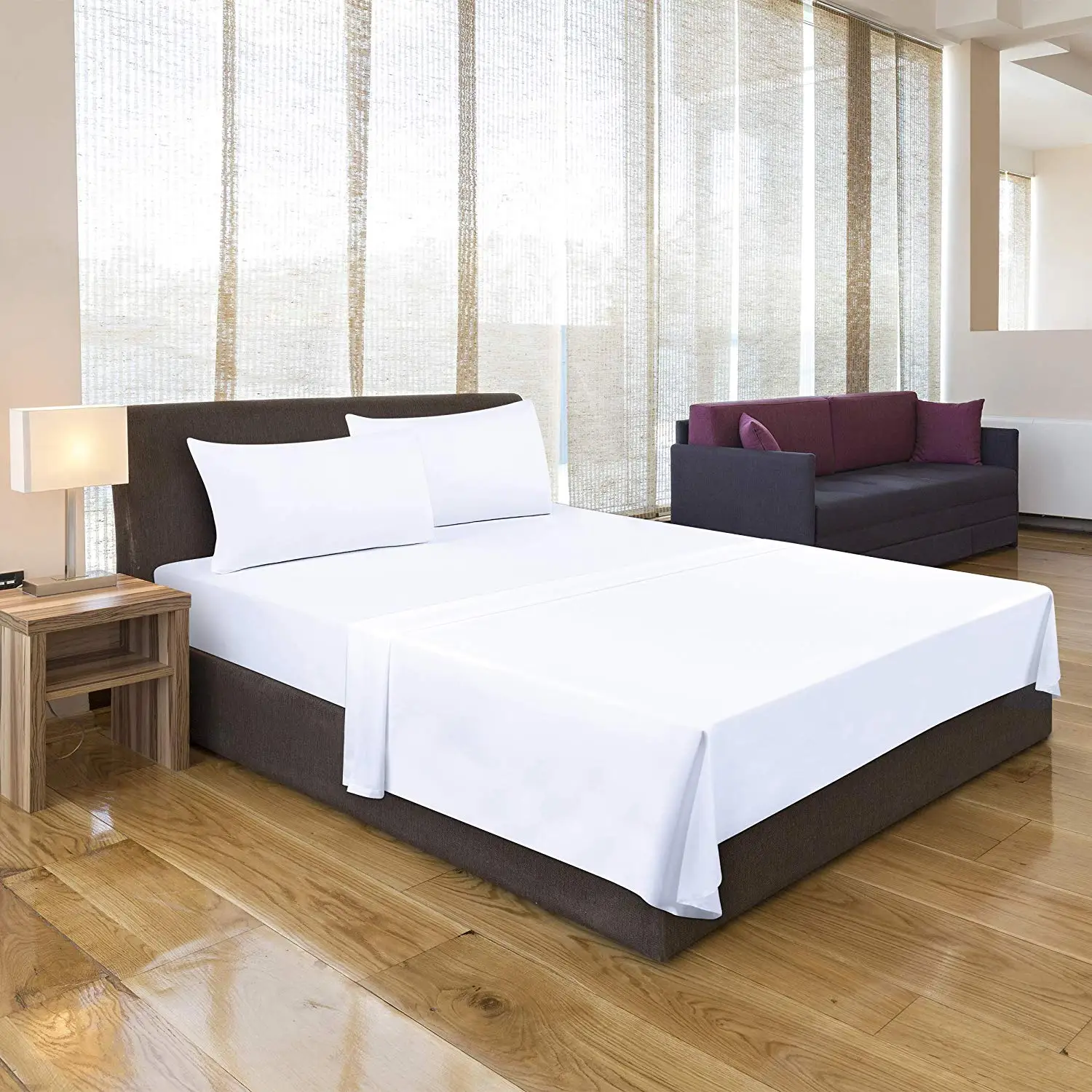 High Thread Count Fabric King Size Custom Made Egyptian Cotton Sheets China Market Weighted Hotel Bed Wholesale