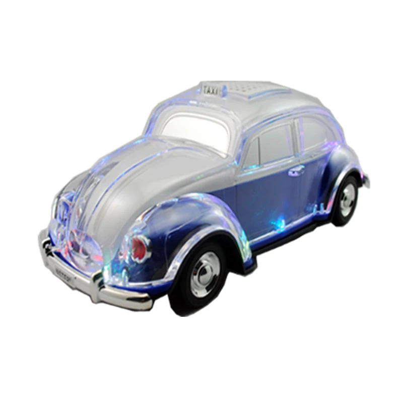 Hot Sell Colorful  Light Car Model Taxi Support TF card FM Radio BT5.0  Portable Wireless Speakers