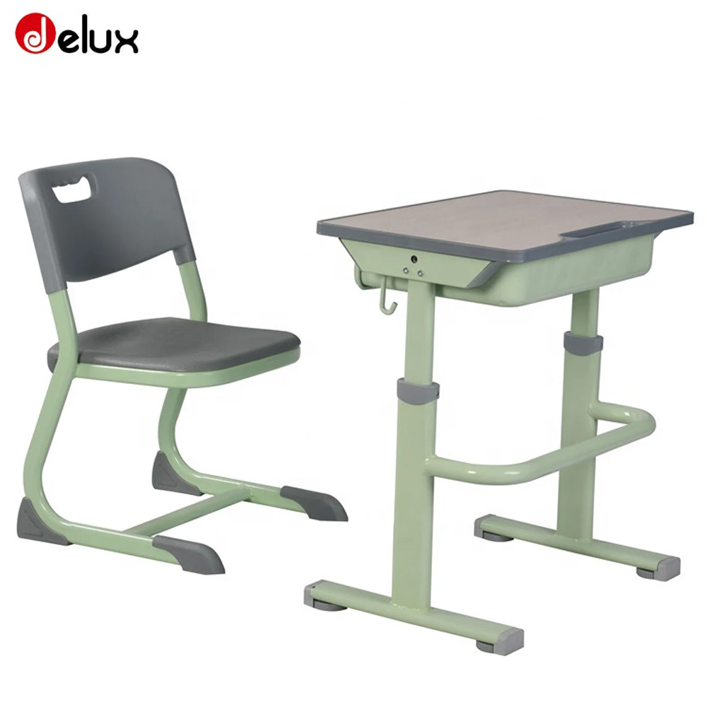 Free Sample Hot Sale University Classroom Desk School Furniture Manufacturer Plastic College Student Tables and Chair Set