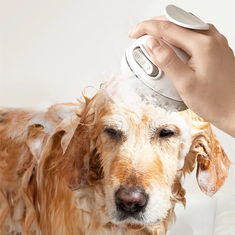 Eco rubber Pet Rinser Shower head with Stop Water-saving Function ABS pet bath massage brush