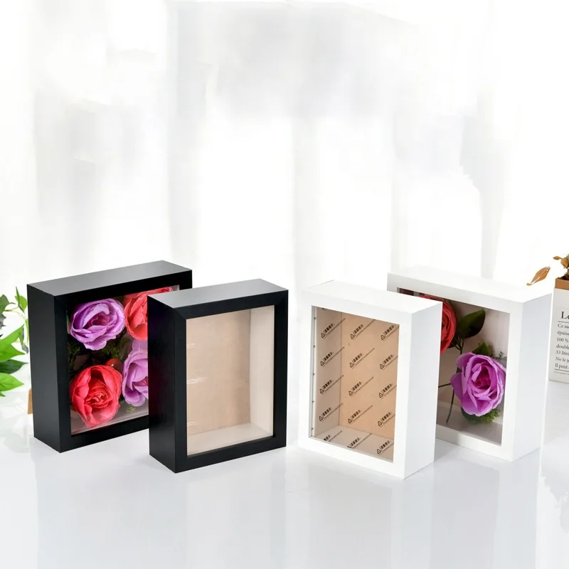 Customized 4x6 5x7 6x8 8x10 inch Wall Hanging Tabletop Wooden MDF 9cm Deep 3D Shadow Box