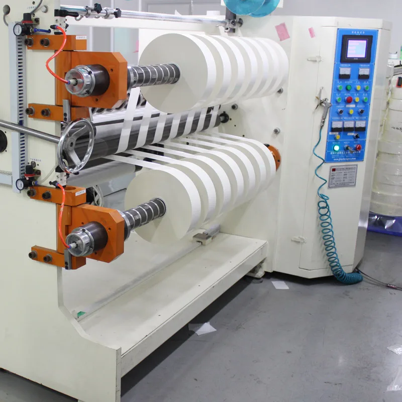 OCA TPU, PET,  PC Foam PVC, plastic film and Fabric roll laminating slitting and rewinding machine