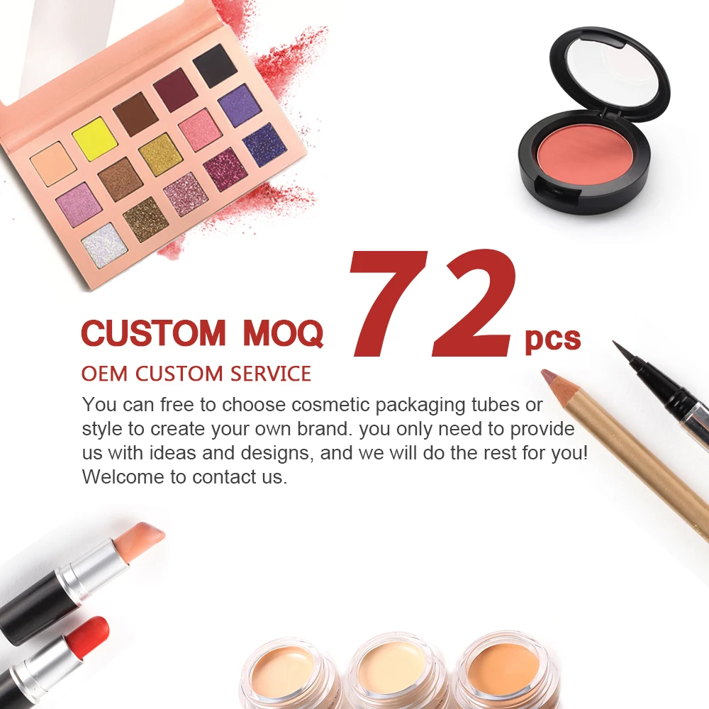 
Custom 72 Color Private Label Makeup Glitter Eyeshadow Palette High Pigment Shimmer Matte Neon Eye Shadow Book Cosmetics Vendor 