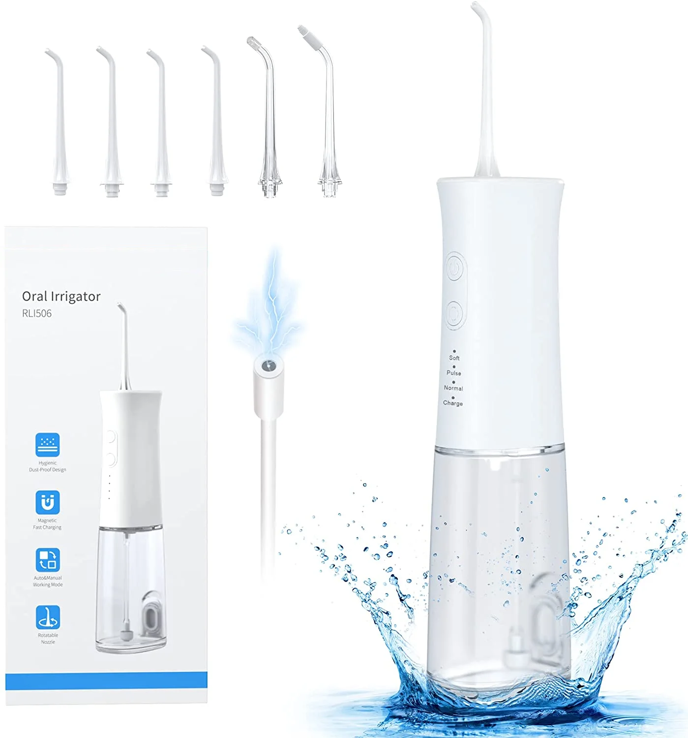 OEM remove tartar stains new 5 mode IPX7 water flosser pulse function dental bath cordless oral Whitening Water Flosser