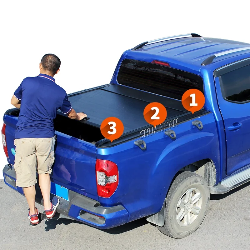 Выдвижная крышка ролика для пикапа hilux revo roll up Tonneau Cover 2019 toyota isuzu dmax ranger