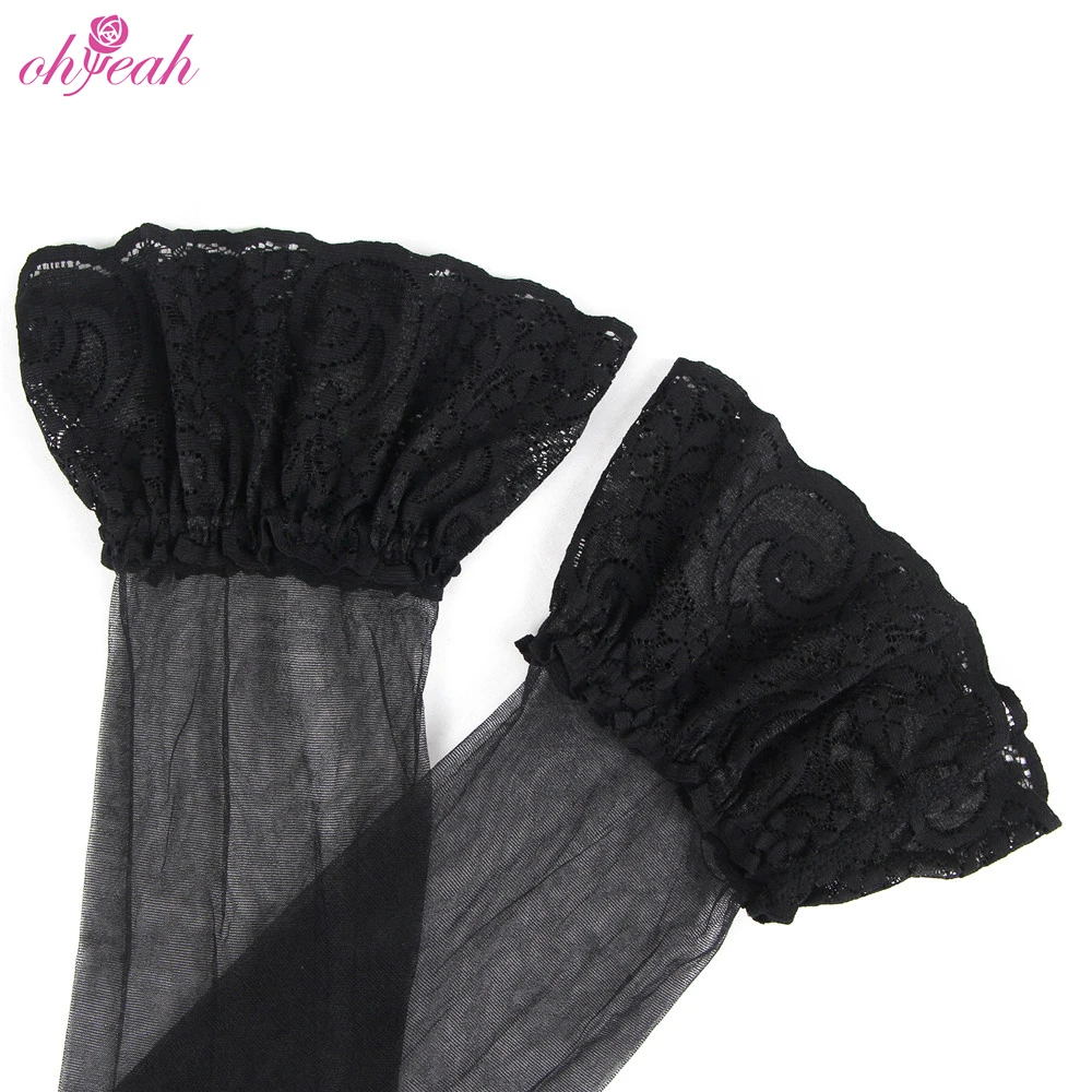 Wholesale beautiful pattern nylon fabric high quality fashion thigh high stockings