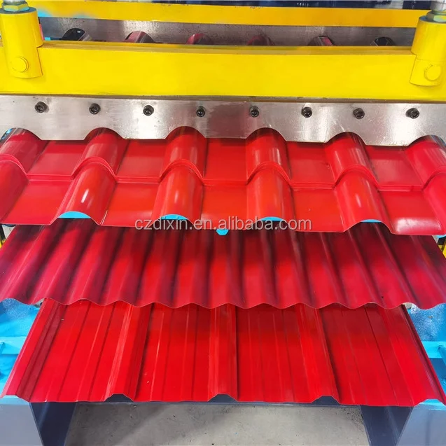 Factory Price Three layer Corrugated ibr tile machine Glaze Triple Decking Roofing Sheet making machine Ibr Roll Forming Machine