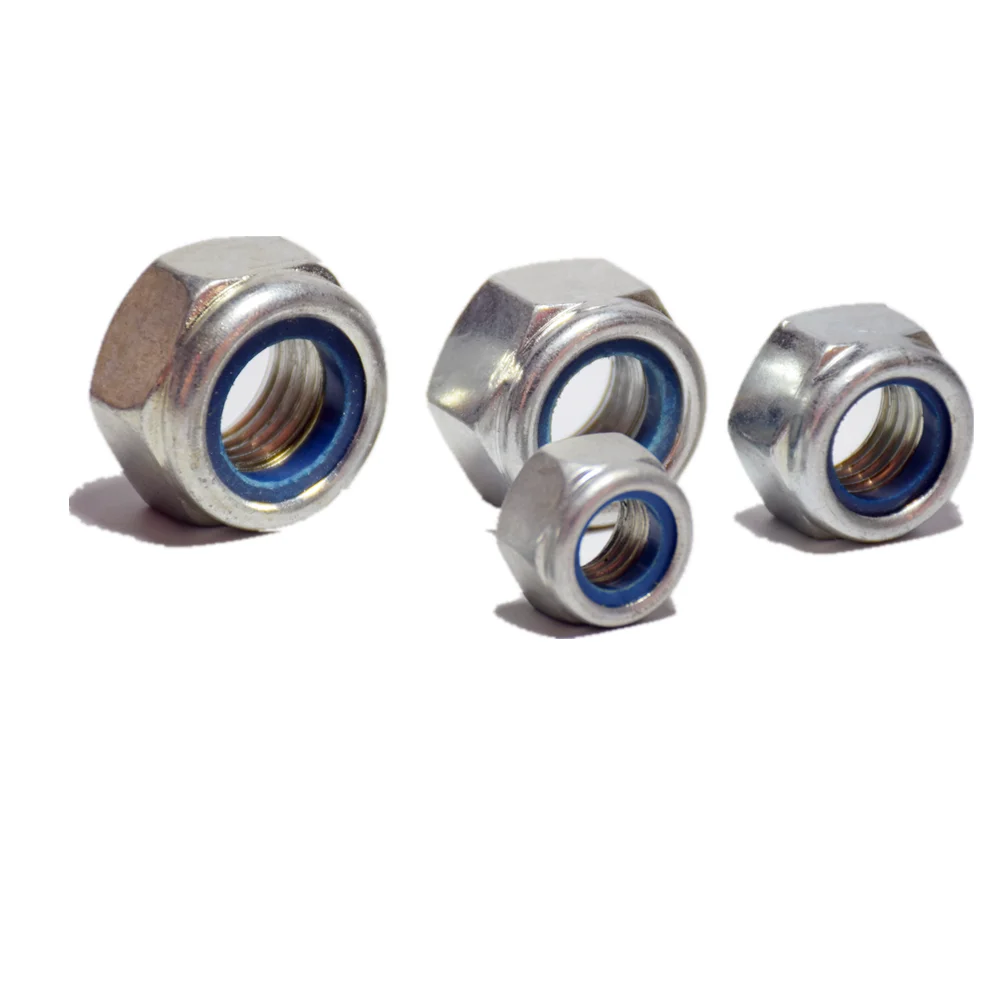 M30 white/Blue Nylon insert lock nut selflock nut DIN985 DIN982