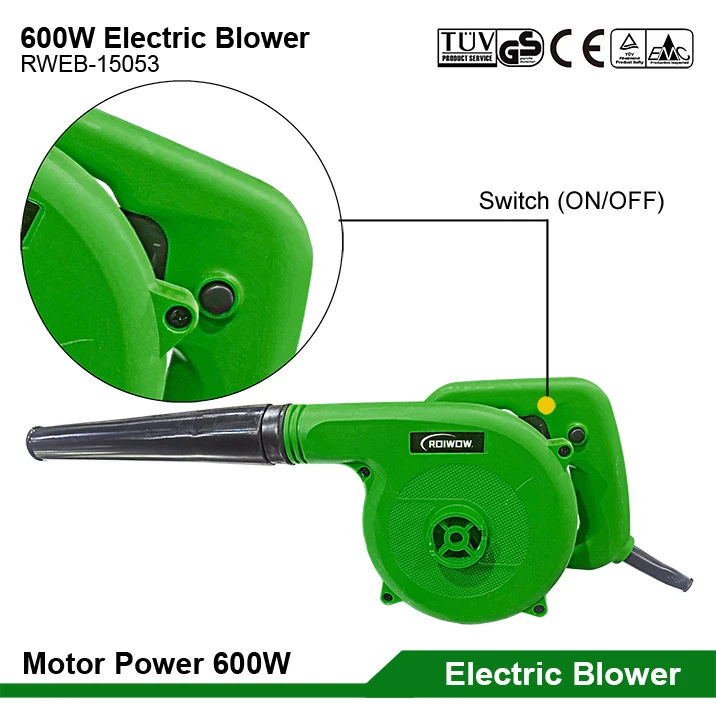 600W Electric Air Blower Car Dust Leaf Grass Garden Yard Portable Electric Blower Machine Handheld Small Mini Power Blowers
