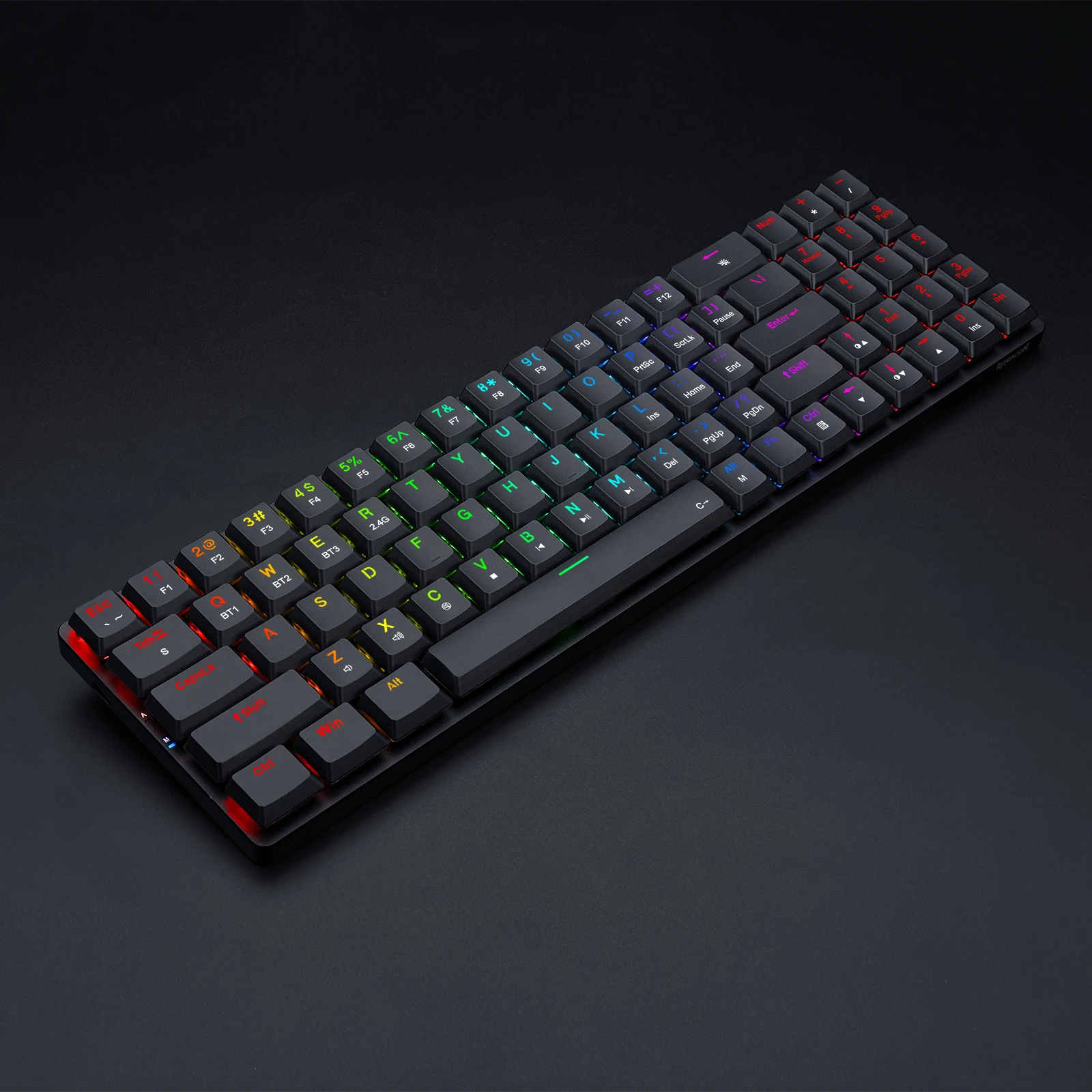 Redragon K626P-KBS Ashe Pro RGB Backlight 78 Keys Tri-Mode Wired Wireless Hot Swap Gaming Mechanical Keyboard