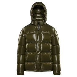 Oem Odm Custom Light Down Hooded Jacket Puffer Down Fill Mens Duck Goose Down Jacket