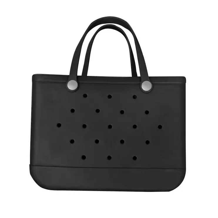 2022 Hot Sale Women Wholesale Beach Waterproof Tote Bags Custom Summer Rubber Large Fashion Eva Silicone Bogg Bag