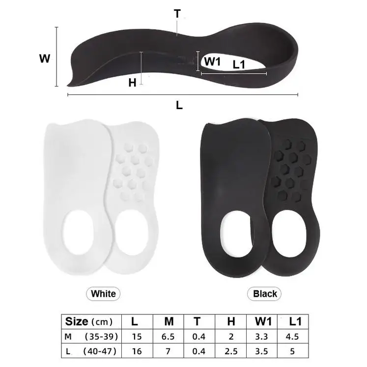 Shoe Insoles palmilha Silicone Breathable Jump Orthotic Popular Men Custom Made Gel Low Price Plantar High Heel Indoor Insole