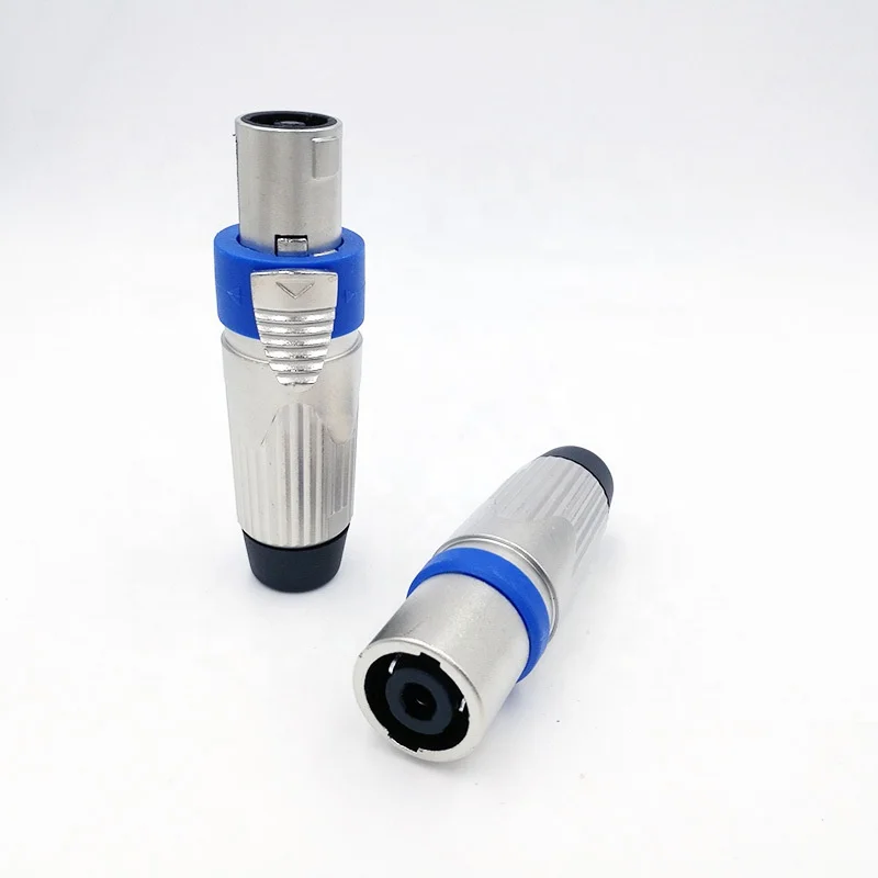 4pin Male Female Plug Audio Amplifier Power Plug Powercon Connectors Metal Speakon Connector