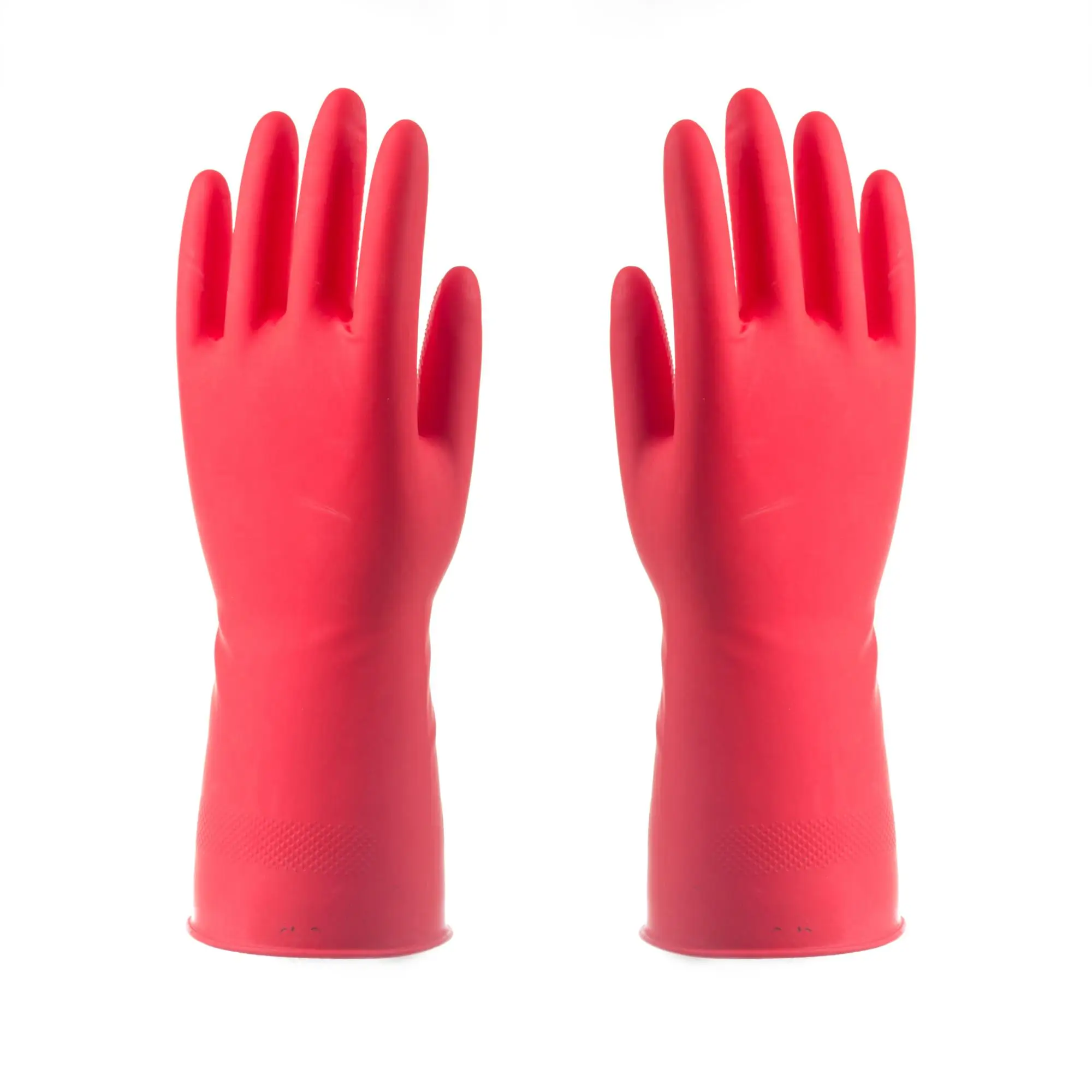 Customised Household Cleaning Toilet Gloves High Quality Latex Large Flock Lined Red Colorful CN;JIA FE-102 30cm Feie
