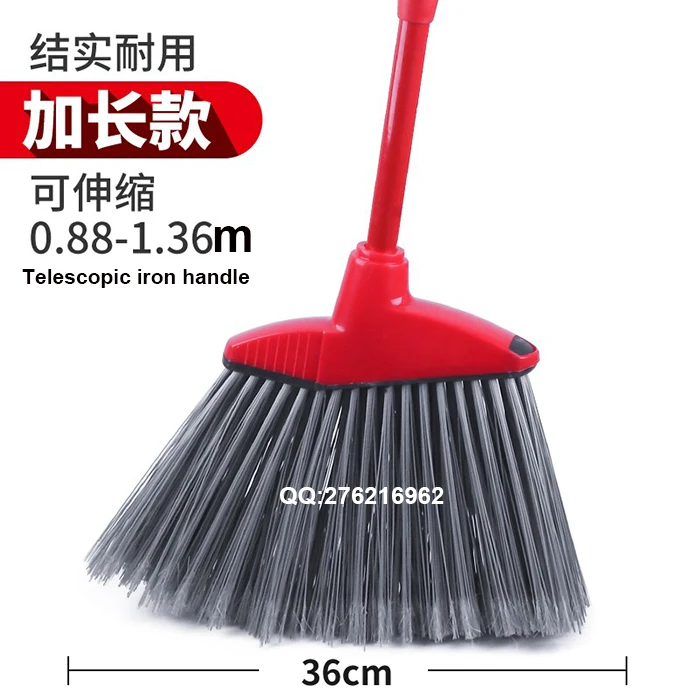 HQ0129 USA supermarket large clean angle broom with metal broom handles