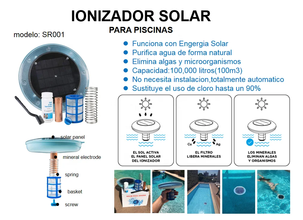 Hot Selling Floating Adjustable Chemical Ionizer Spa Swimming Solar Pool Chlorinator Chlorine Copper Ionizer