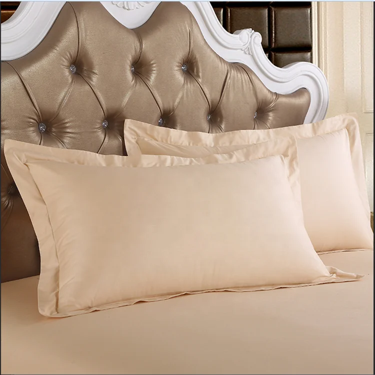 100% Cotton hotel bed cotton fabric pillow case 2-pack standard pillow protectors