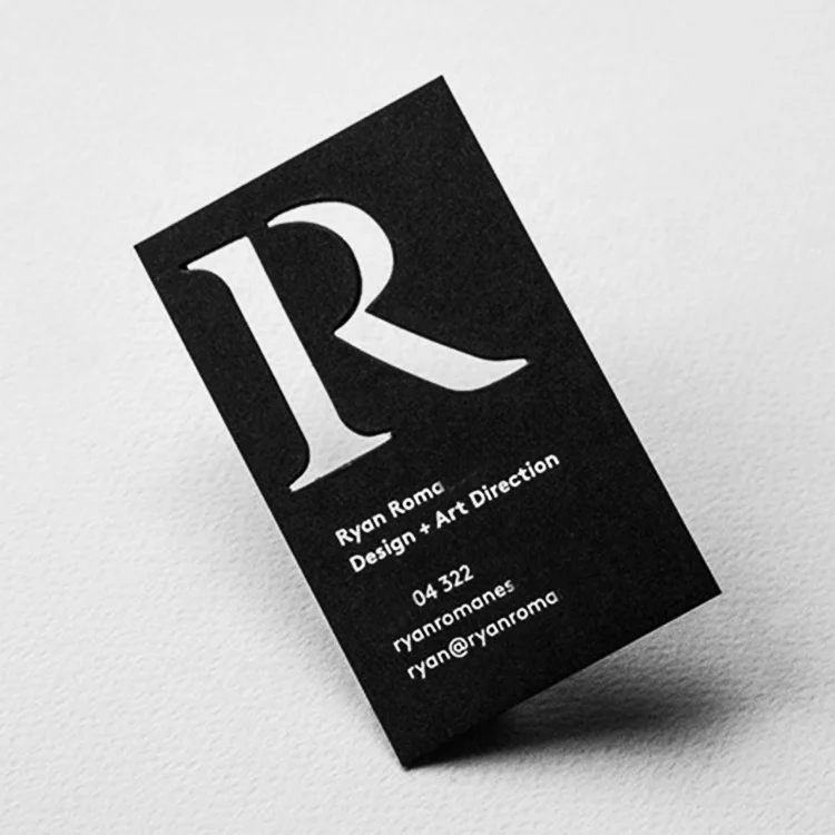 Manufacturers business card printing service Factory custom luxury laser cut hollow out paper business cards