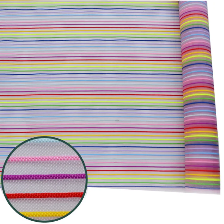 High Strength Safety  Colourful Stripe Filter Net Nylon Mesh for Shopping Bags