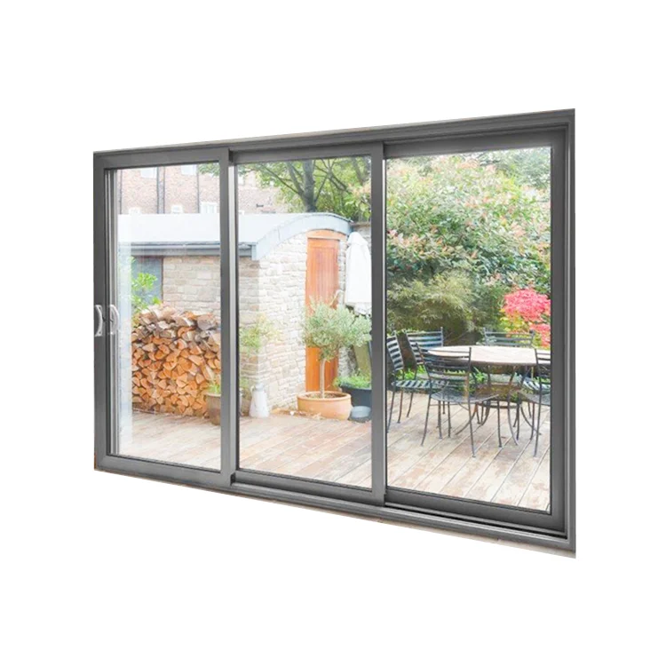 Florida Approved Hurricane Impact Thermal Break Double Large Glass Aluminum Sliding Doors