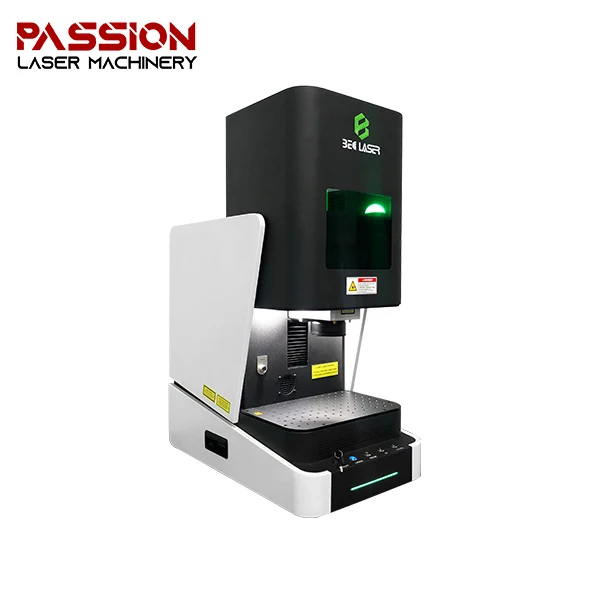 Enclosed Fiber Laser Marking Machine Safety door for Gold Silver Jewelry Store