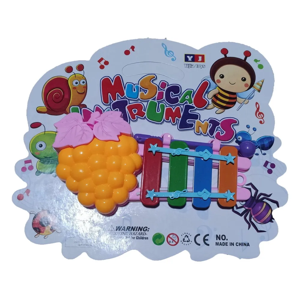Baby Cultivate Hands On Ability Portable Cartoon Colourful Grape Plastic Keyboard Hand Knock Piano Musical Instruments Toys