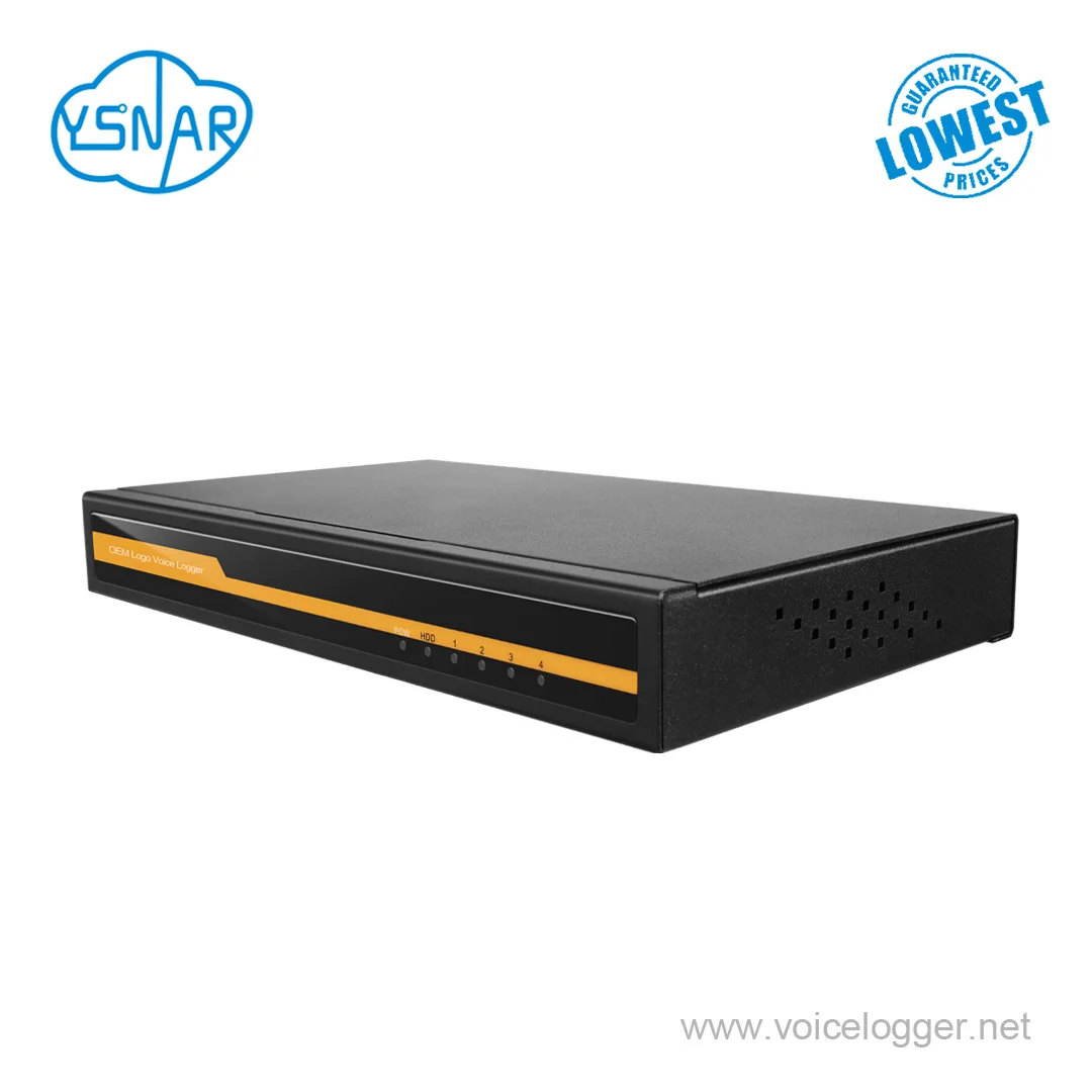 Call Center Telesales System: 4CH Customized Standalone Network Telephone Call Recorder Voice Logger with HDD, SDK/API & OEM PVC